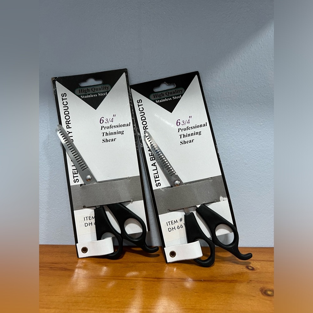 STELLA BEAUTY PRODUCTS NEW 6 And 3/4" Professional Thinning Shears Lot Of 2 NEW